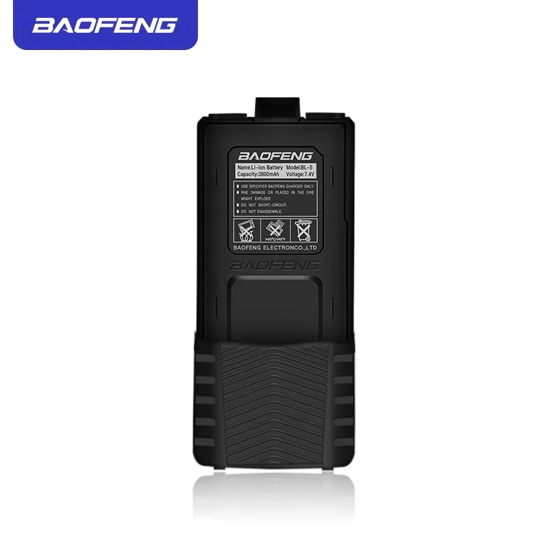 Baofeng UV5R портативная рация аккумулятор Расширенный 7,4 V 3800mAh литий-ионный BL-5 Аккумулятор для Baofeng UV-5R UV-5RE черный