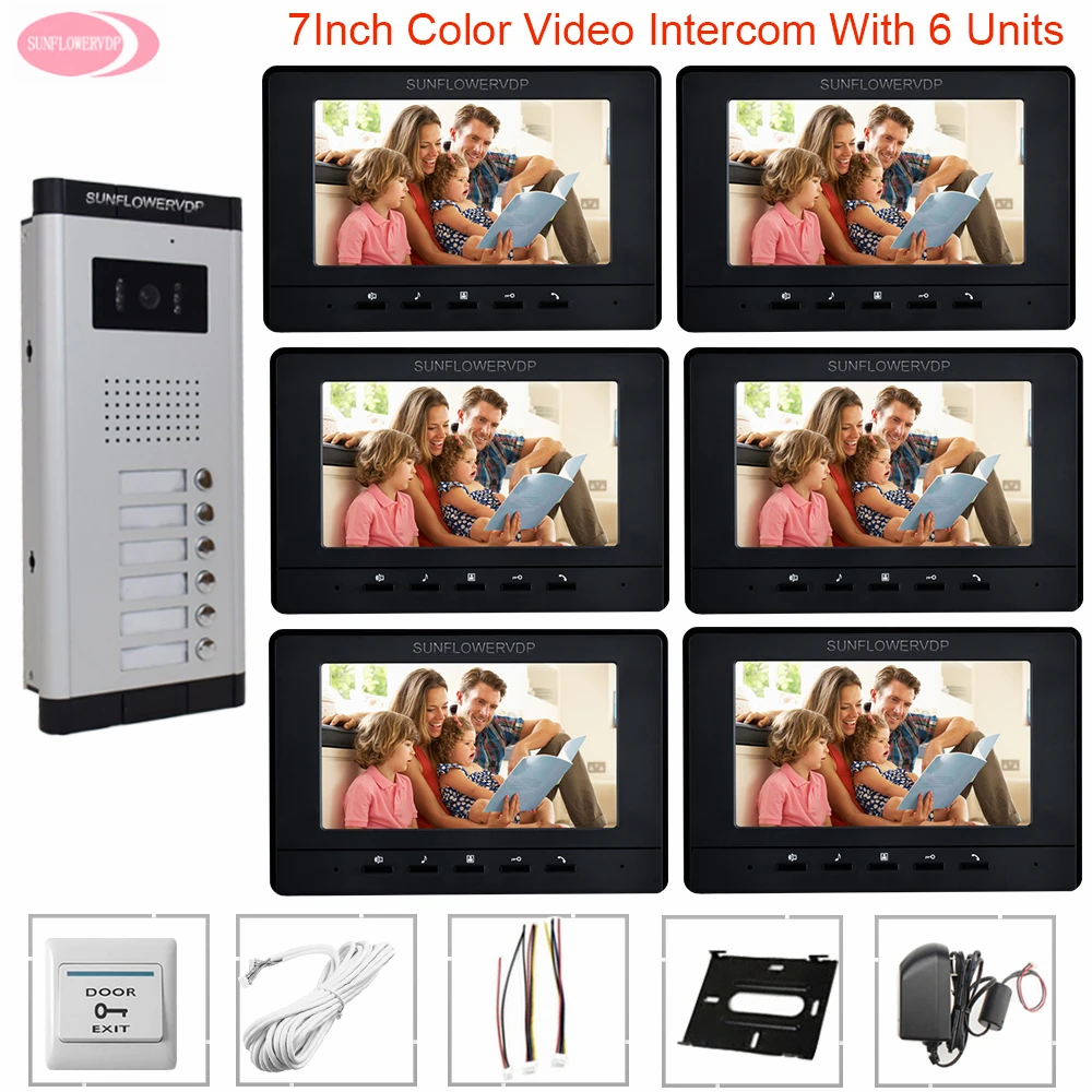 " цветной видеозвонок с монитором для двери Видеозвонок в квартиры видеодомофон для домашнего видеодомофона для личного дома