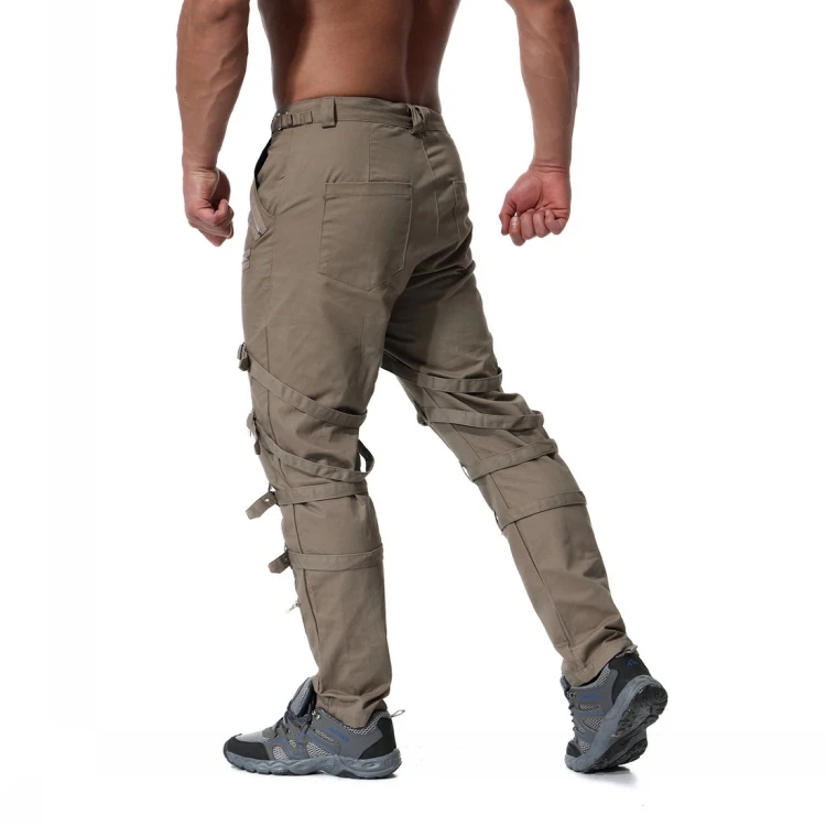 Хёрд 2019 Мода Для мужчин Город Тактический Cargo Pants хип-хоп личные украшения из металла Хлопок Многие Карманы Мужские повседневные брюки