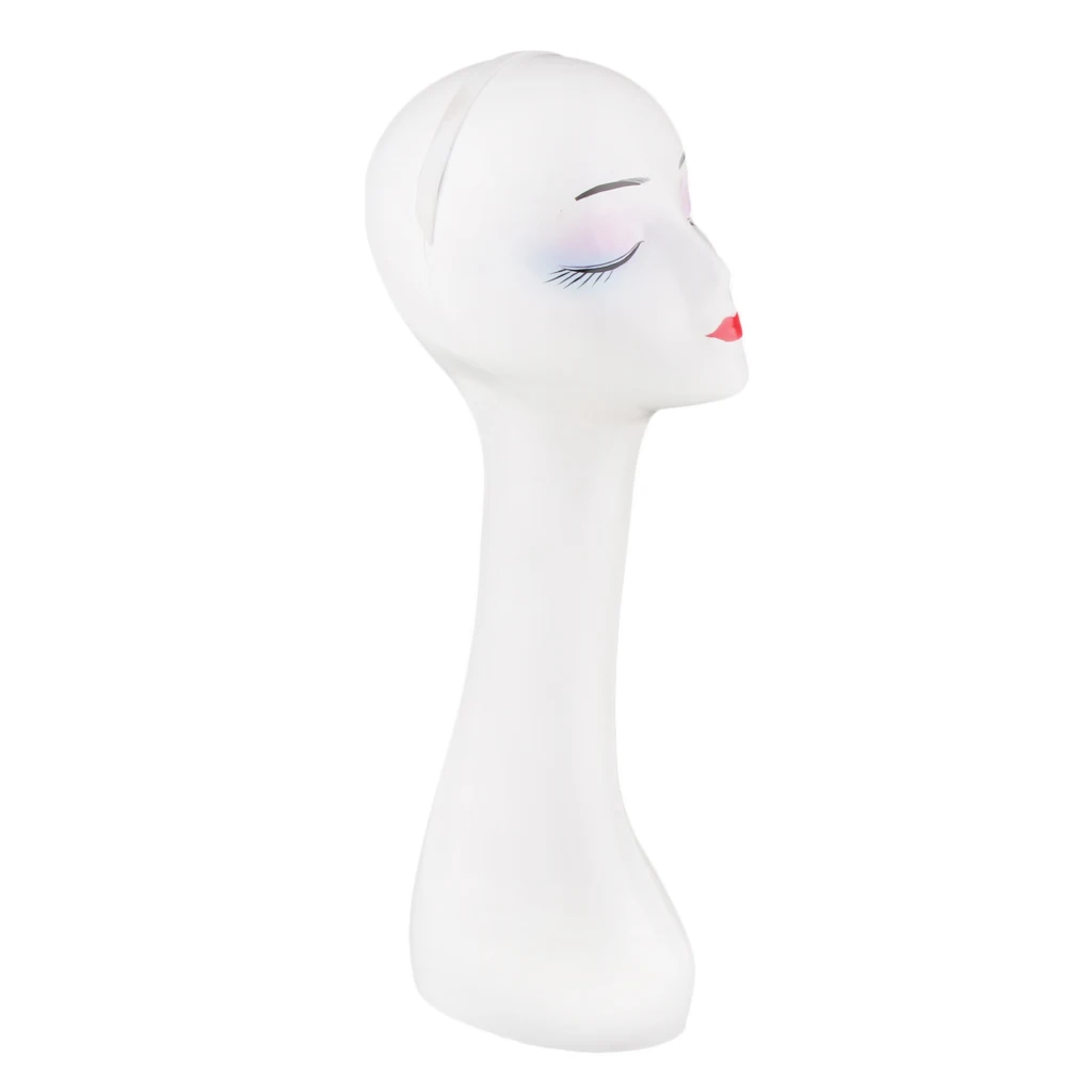 White Female Mannequin Head Hair Wigs Jewelry Glasses Manikin Stand Holder High quality ABS Durable
