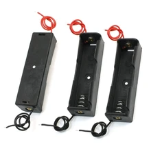 3x Black Plastic 3.7V18650x1 Batteries Battery Holder Case                                                                    #8