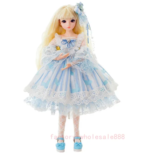 Новый Bjd кукла 1/3 модель 18 Объединенный корпус с обувью платье шляпа игрушечный макияж кукла 60 см Американская девочка куклы для девочек