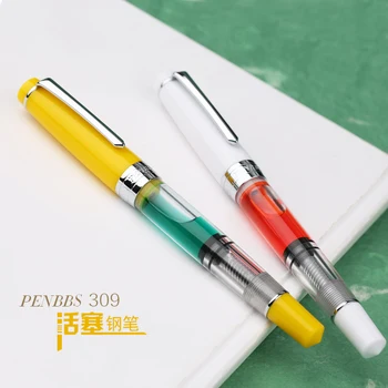 

Moonman Penbbs Piston Fountain Pen 309 Large-capacity Transparent Acrylic Fine Nib 0.5mm Business Writing Gift Pen with Box