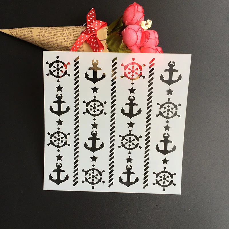 

1Pcs 13*13cm Scapbook Stencil Cake Decorating Tool scrapbooking DIY Decorating Stencil Fondant Pattern Printing Spray Template