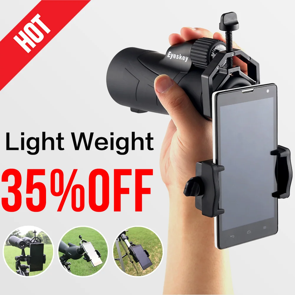 EYESKEY Universal Cell Phone Adapter Bracket Mount Compatible with