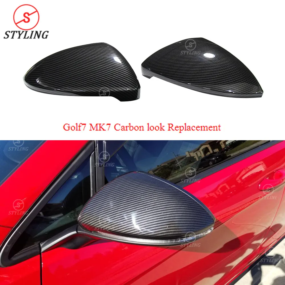 Карбоновый зеркальный чехол для Volkswagen Golf 6 GTI R20 MK6 MK7 Scirocco CC Passat Beatles запасная