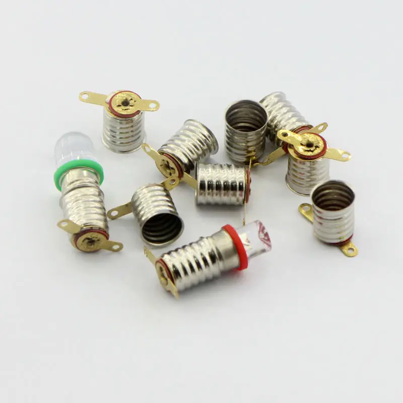 

10PCS E10 Lamps Base LED Holder Bulbs Light Base Socket Home Experiment Circuit Electrical Test Accessories