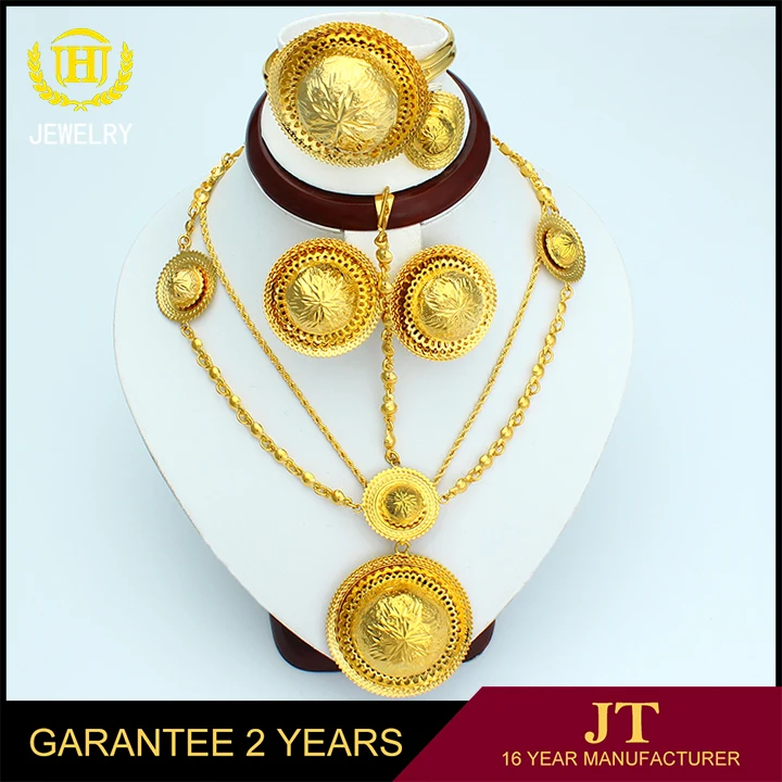 

2018 New Ethiopian Jewelry Set gold color Nice Jewelry Sets Gifts For Women
