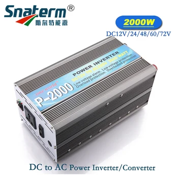 

P-2000 2KW/2000Watts Surge Power 4KW/4000Watt Solar off grid Modified Wave Power Inverter 12V/24V/48V/60V/72V DC to AC 220V 230V