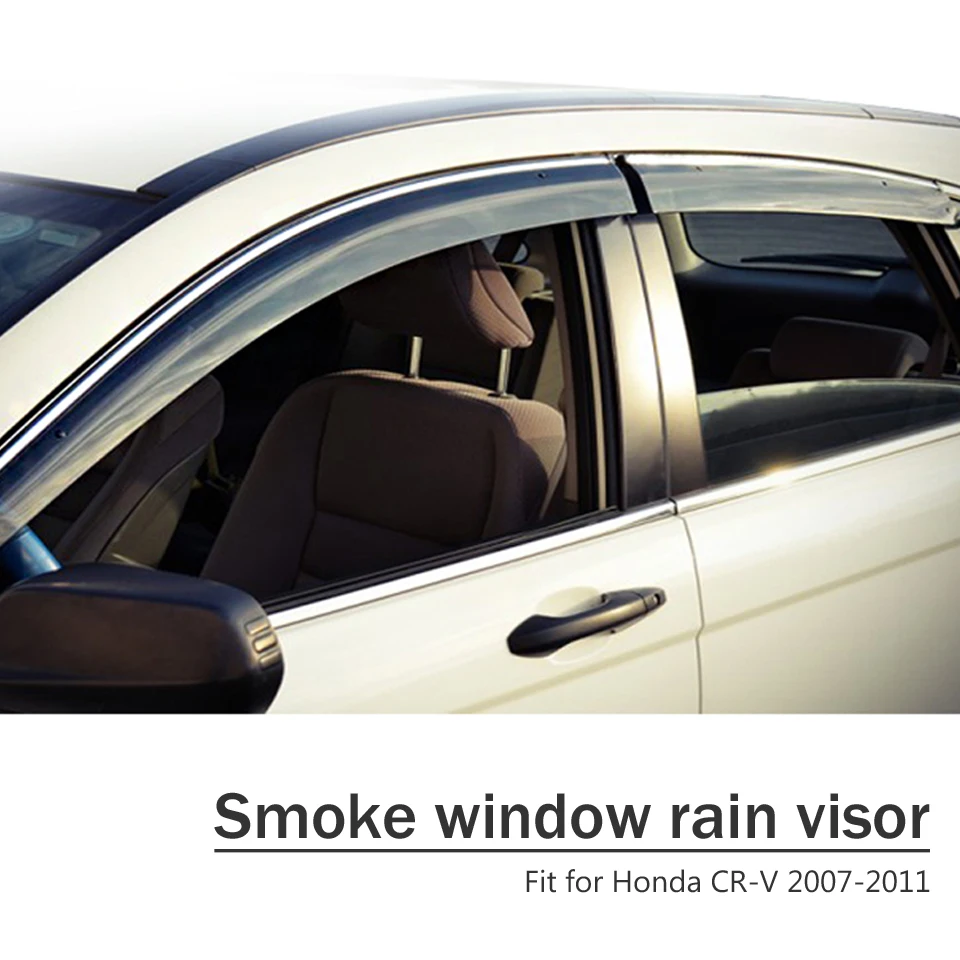 Автомобильные чехлы BOOMBLOCK, оконный козырек, защита от солнца, дождя, ветра, отражающий тент, щит ABS для Honda CR-V, Honda CRV 2007, 2008, 2009, 2010, 2011