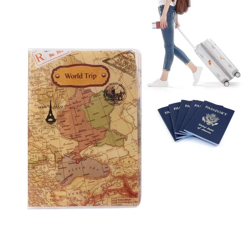 

Travel Utility Simple Passport ID Card Cover Holder Case Protector Skin PVC New