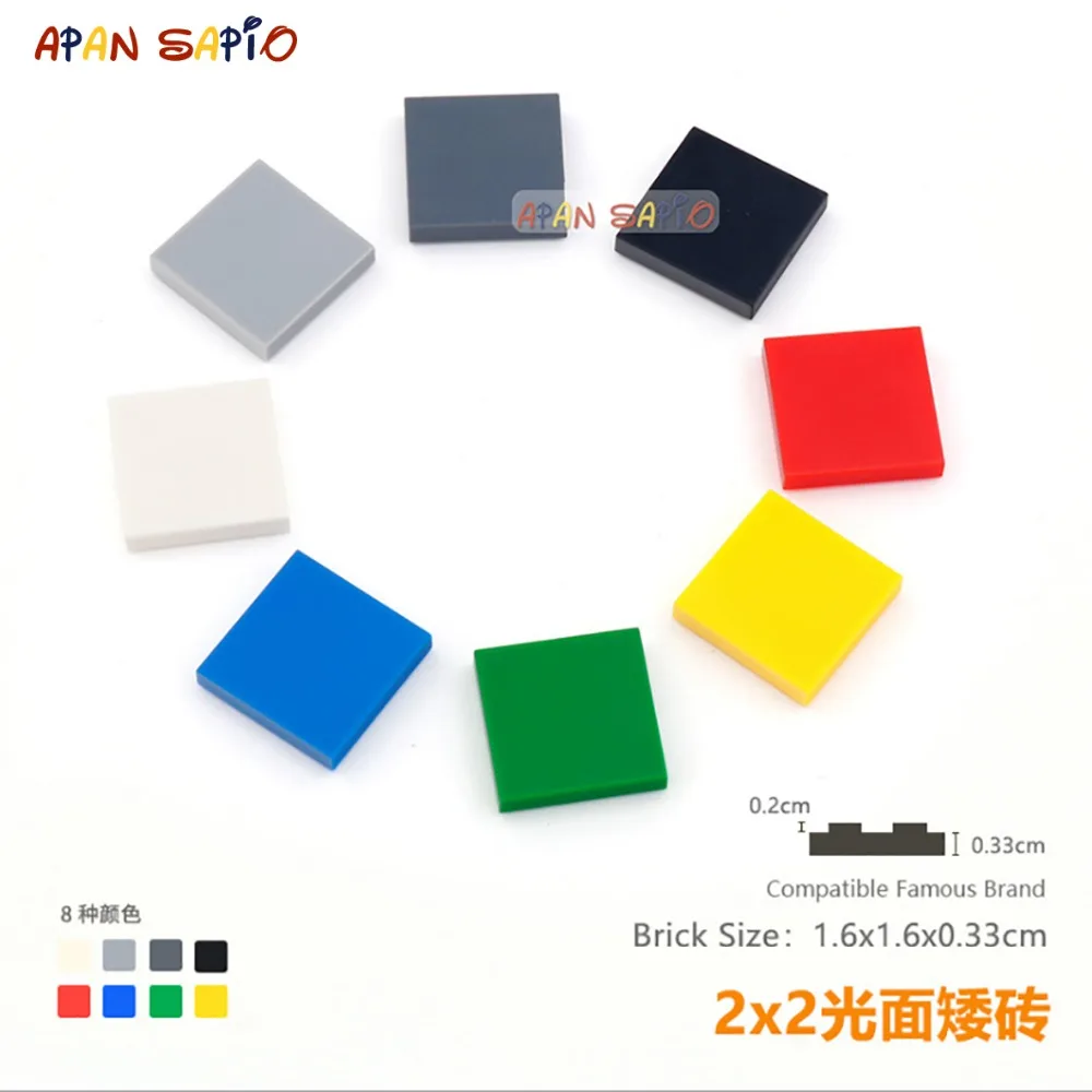 50pcs/lot DIY Blocks Building Bricks smooth 2X2 Educational Assemblage Construction Toys for Children Size Compatible With Brand double sided base plates plastic small bricks baseplates compatible classic dimensions building blocks construction toys 32 32