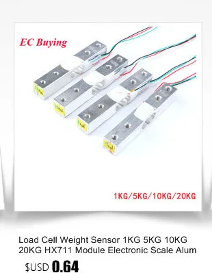 1 кг Цифровой датчик веса тензодатчика+ HX711 датчик взвешивания s Ad модуль для Arduino 1 кг 5 кг 10 кг 20 кг