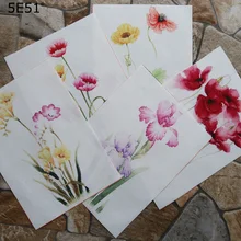 Ткань ручной работы DIY Хлопок Холст Ткань/позиционирование ткань ручная окрашенная Лоскутная Ткань цифровая печать акварель цветок 15*20 см