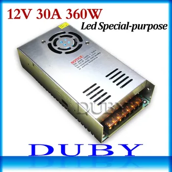 

12V 30A 360W Switching power supply Driver For LED Light Strip Display AC200-240V Free shipping