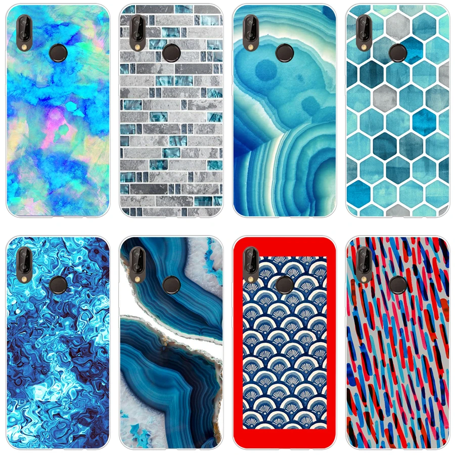 

6H blue glass Soft Silicone Tpu Cover Case for huawei Nova 3 3i p smart