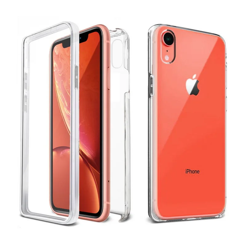 

360 Full Protective Phone Case For iPhone 6 7 8 6S Plus Clear built in Screen Protector For iPhone X XR XS Max 5 s 11 Pro Capa