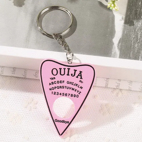1 шт. брелок Ouija Planchette амулеты блеск Ouija доска кулон в виде сумочки брелоки для женщин - Цвет: pink solid