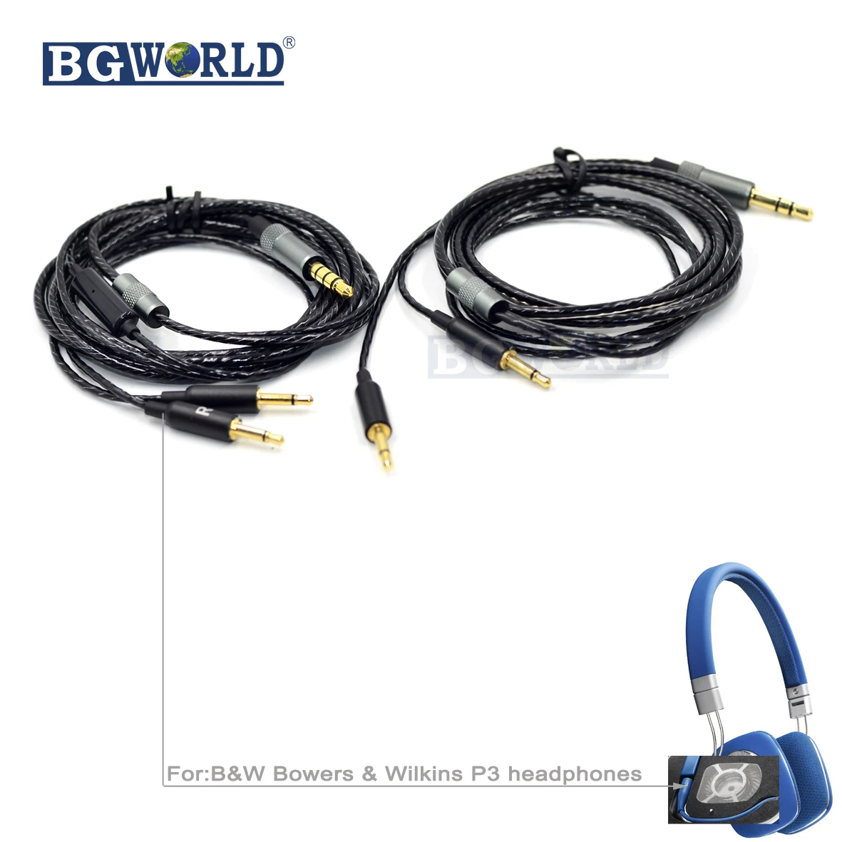 BGWORLD с микрофоном Дистанционное 5N OFC Кабельная линия для наушников B & W Bowers Wilkins P3 3 5