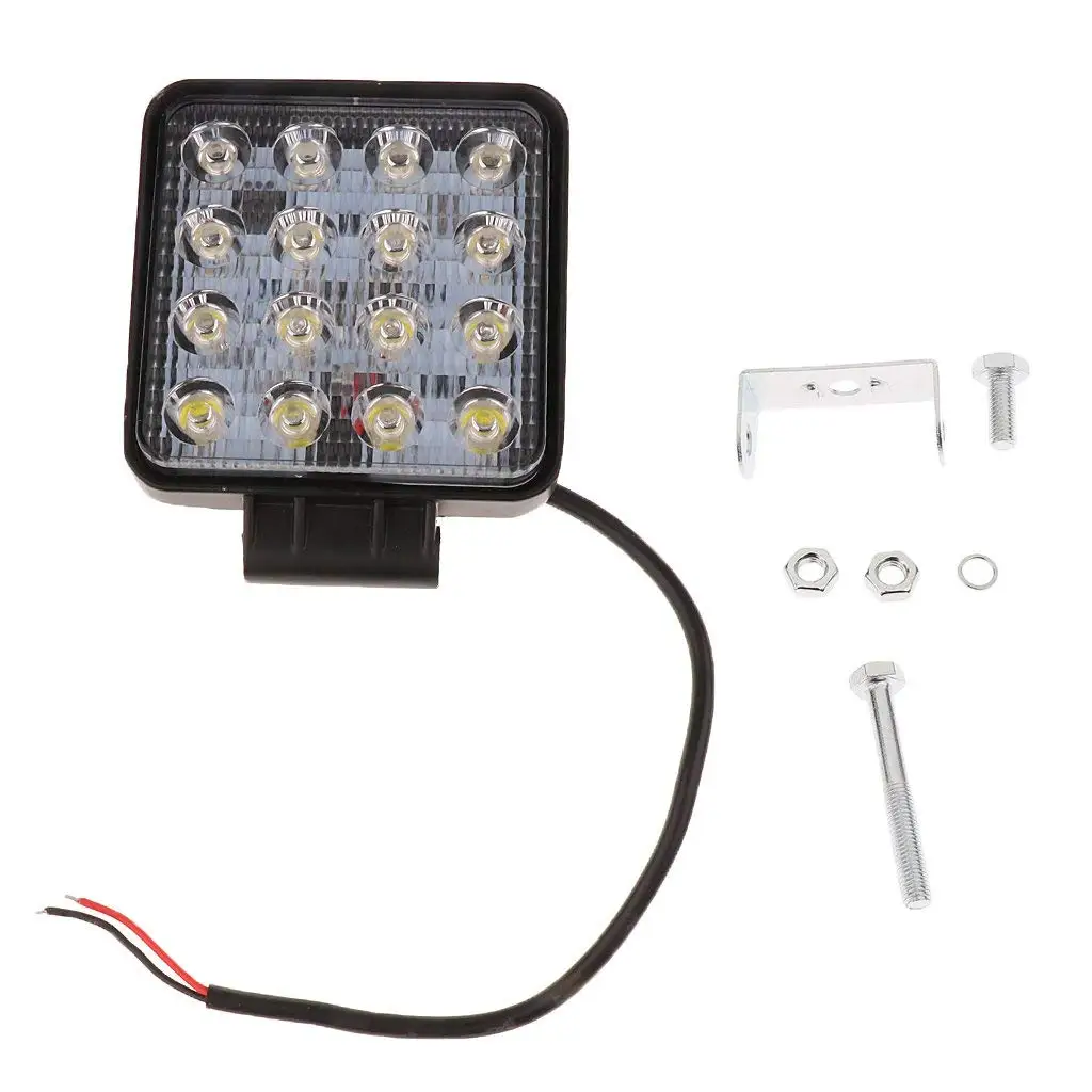 

2PCS 10V - 30V Wholesale 48W LED Car Lights Cool White LED Work Lights Spot Beam 16 LEDS Offboard Boat Car Lights