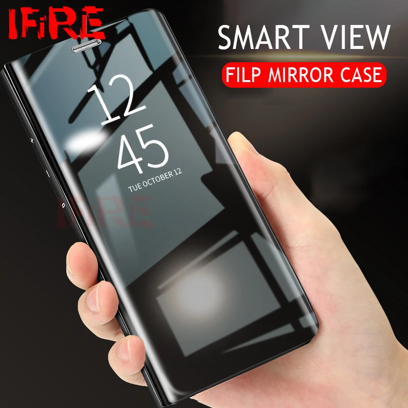 

Smart Mirror Flip Phone Case For Samsung Galaxy S10E S8 S9 Plus S10 Lite Clear View Cover For Samsung Note 9 8 S7 Edge Case Capa