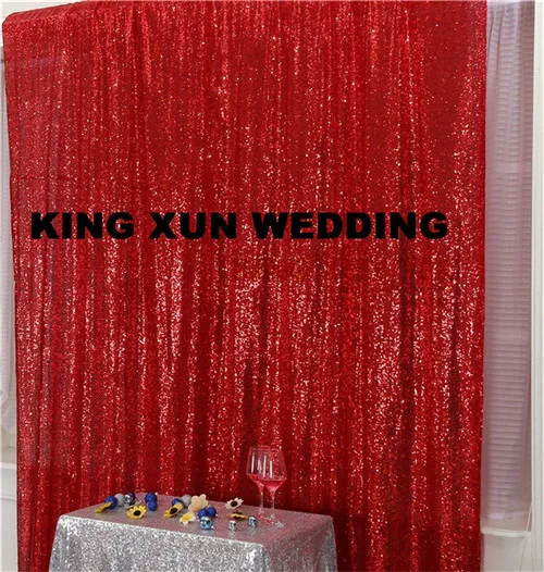 Низкая цена блесток Фон Шторы Свадебные Photo Booth стены событие, фестиваль украшения - Цвет: red