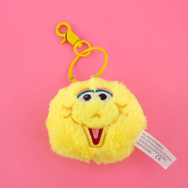 10/Lot 3 Styles Sesame Street Elmo Cookie Monster Big Bird 8CM Keychain Clip Plush Doll Figure Toy Retail
