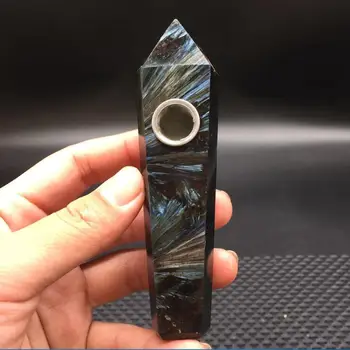

Rare Natural Fireworks Stone Crystal Quartz Wand Smoking Pipe Healing Tobacco