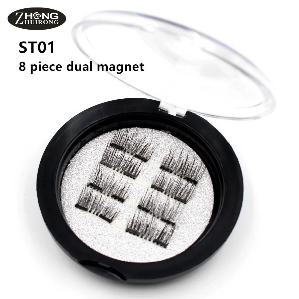 

Magnetic Eyelashes with 2 Magnets False Eyelashes Reusable Natural Telescopic Handmade Eyelash Extension (ST-01)