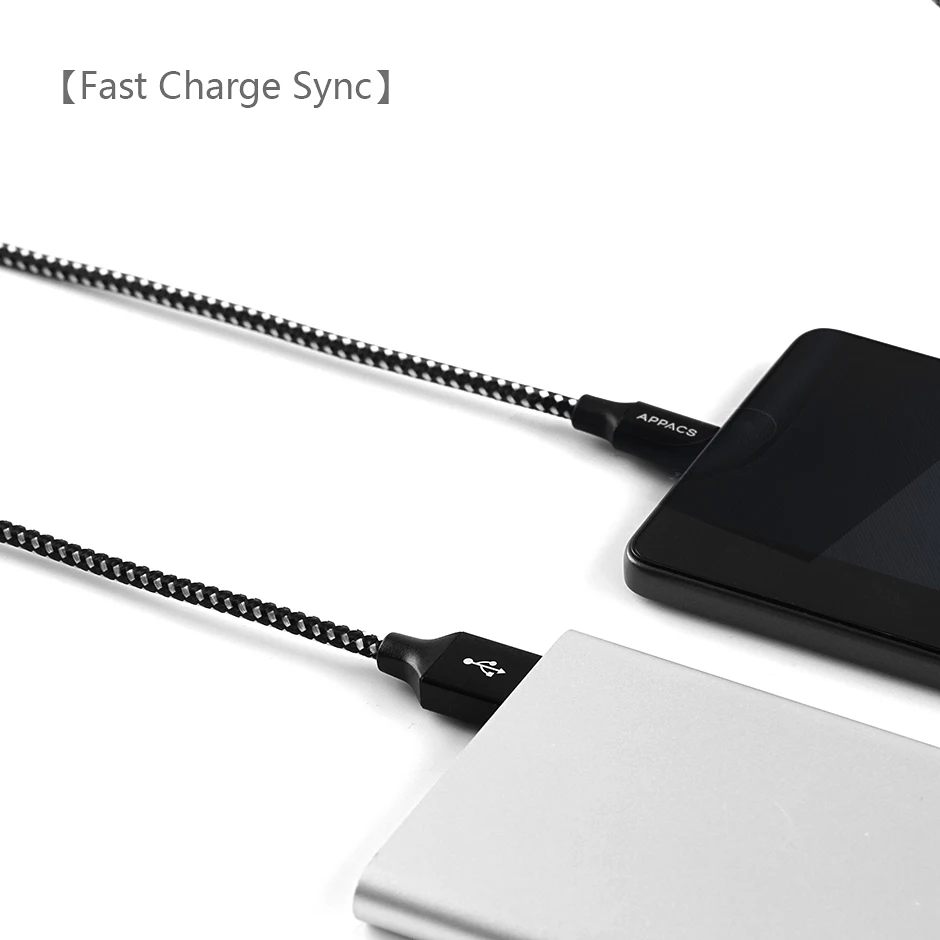 APPACS 2 шт Тип usb C кабель 2.4A Быстрый зарядный кабель для передачи данных для samsung S8 huawei P10/9 Xiaomi USB-C быстрое зарядное устройство для передачи данных кабель 1м 2М