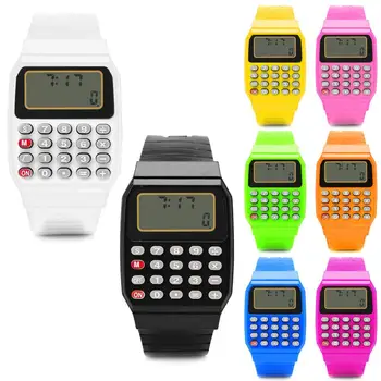 

Fashion Child Kid Silicone Date Multi-Purpose Electronic Calculator Wrist Watch