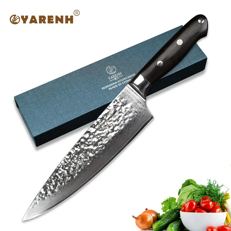 

Yarenh Chef Knife Professional Japanese Damascus Stainless Steel Gyuto Knife best Kitchen Knives
