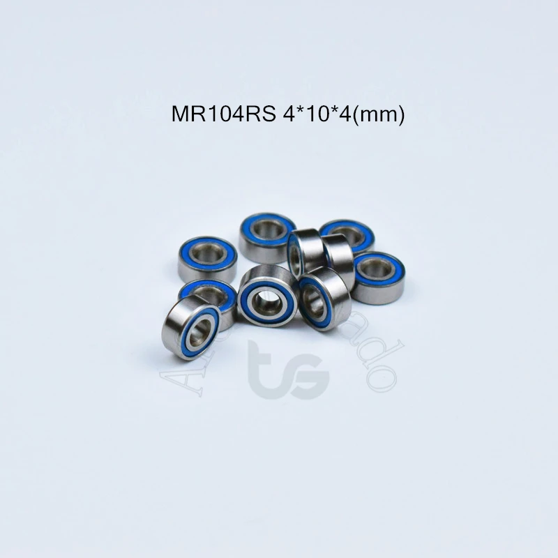 MR104RS 4*10*4(mm) 10pieces free shipping bearing ABEC 5 bearingS Metal
