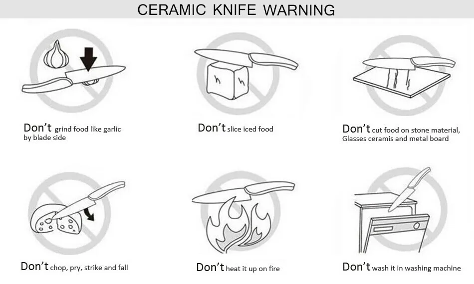 COOBNESS, один керамический нож, 3, 4, 5, 6 дюймов, нож шеф-повара для нарезки овощей, циркониевый черный нож с красочной ручкой, кухонный нож