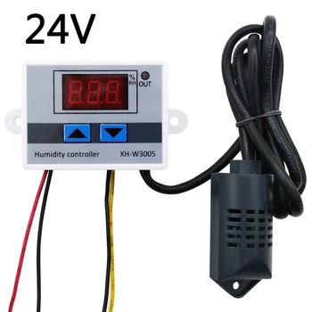 

12V/24V/220V Digital Humidity Controller Control Switch Hygrometer Hygrostat Humidity Sensor Cable Humidity Controller