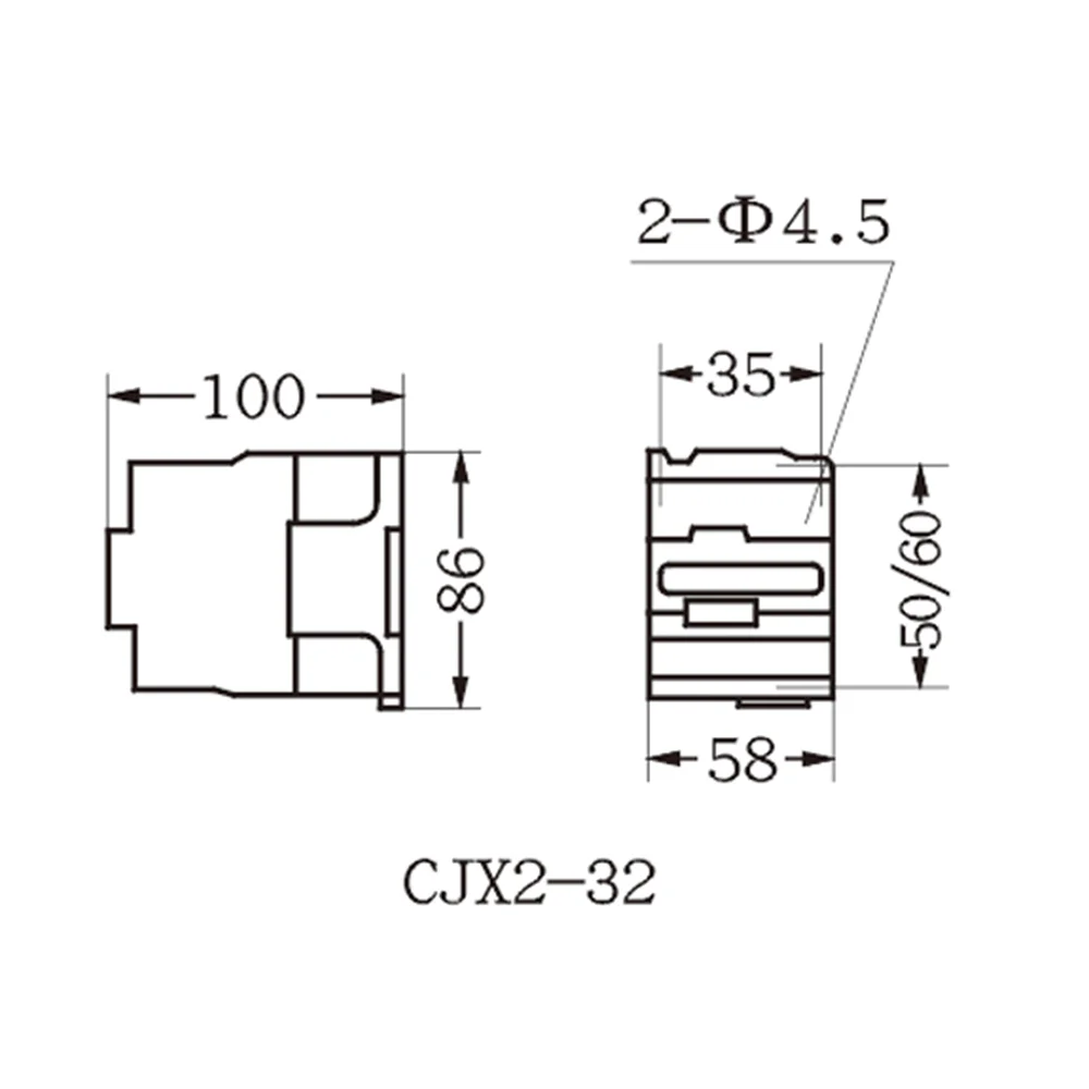 CJX2 3210 24VAC 36V 110V 380V 220V 50Hz катушечное напряжение 50A 3 полюсный 1NO 35mm контактор