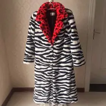 Женский DJ для выступления певца одежда Европа Мода 2ne1cl Леопард черно-белый красный имитация меха куртки женские длинные пальто