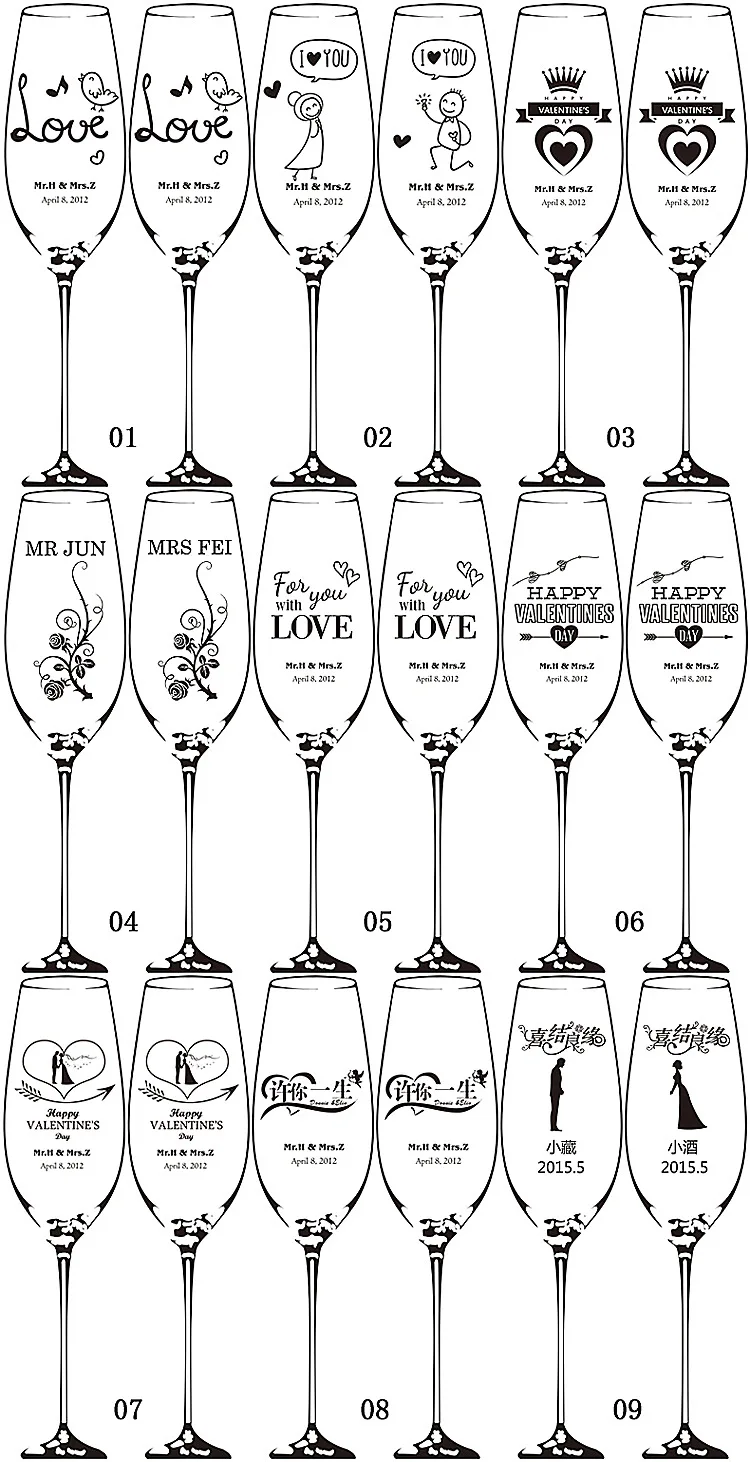 2 шт./компл. супер высококачественный резной свинец шампанское Crystal коктейльное флейты бокал для вина Кубок Роскошные Lover свадебные подарки