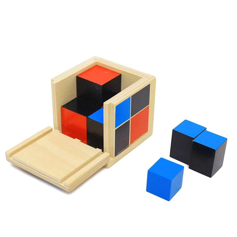 Cubo de Madeira Brinquedos para Crianças Brinquedo de Madeira Novo Binomial Montessori Matemática Pré-escolar Educacional Aprendizagem Precoce Blocos 11 Cheap Brinquedos mat.