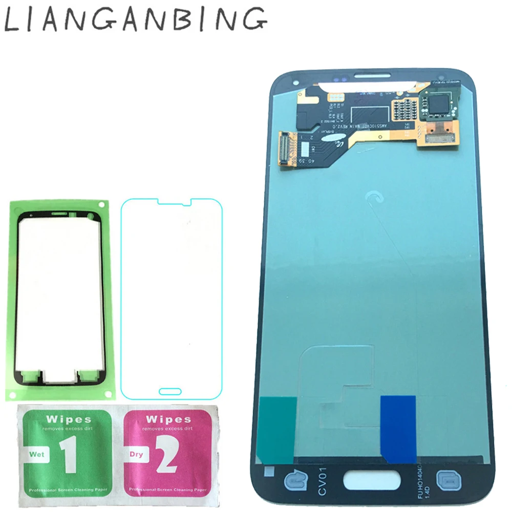 

New Super AMOLED LCD S5 i9600 G900F Display 100% Tested Working Touch Screen Assembly For Samsung Galaxy s5