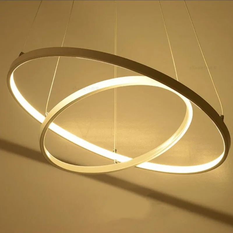 Manggic модное Обеденная Современные хрустальные люстры круг кольца Led люстра свет для Освещение в помещении AC 85-260 В