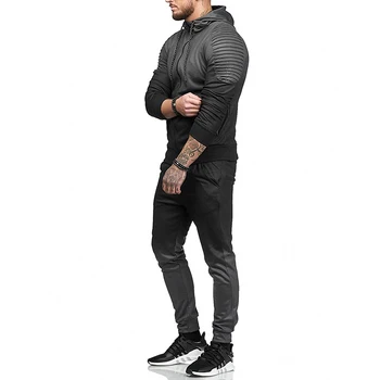 

ZOGAA Brand New Casual Men's Tracksuit Outwear Gradient Track Suit Male Fitness Sweat Suit Hooded Sweatshirt For Running Fitness