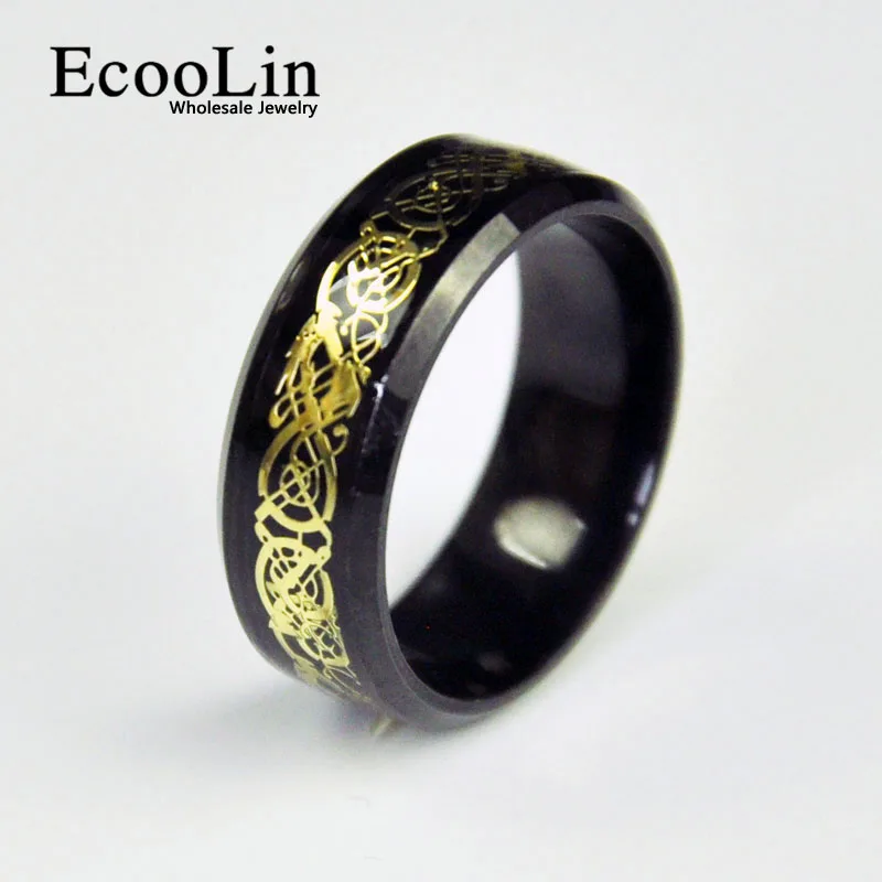 Мужское кольцо из нержавеющей стали, черное кольцо из титановой стали, высокое качество, ювелирные изделия и женские - Цвет основного камня: 4136