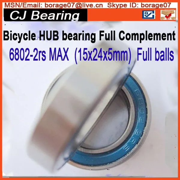 6802 2rs MAX Hub bearing full complement balls bearing 6802 2rs max