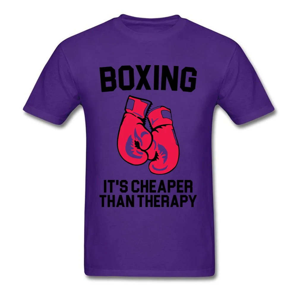 Casual Tops T Shirt Summer Fall 2018 New Fashion Crewneck 100% Cotton Fabric T-Shirt Men's T Shirts Boxing Cheaper Than Therapy Boxing Cheaper Than Therapy purple