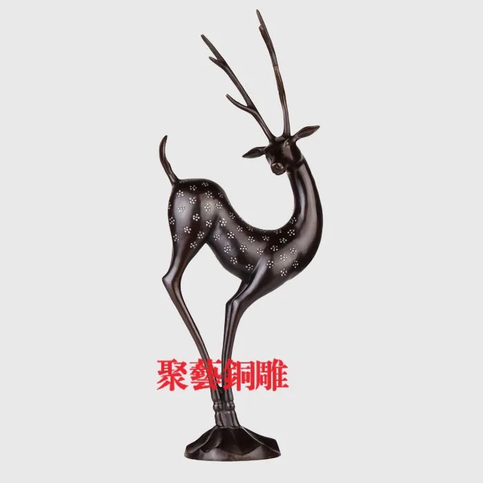 

Bronze statue copper deer decoration copper feng shui decoration