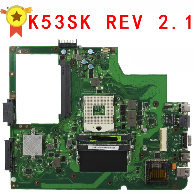 Материнская плата для ноутбука For Asus K53SK материнская REV2.1 100% тестирование|motherboard for
