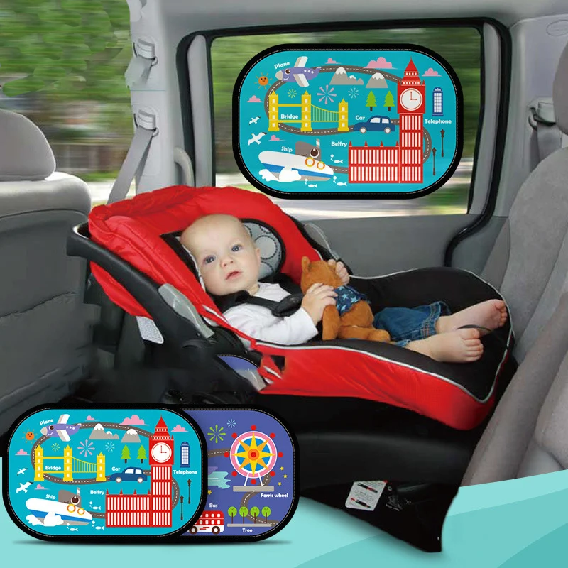 

2pc Kid Car Side Window Sun Shade Cover Sunshine Protector Board Summer Anti UV Curtain Baby Care Car Seat Safety Chair Children