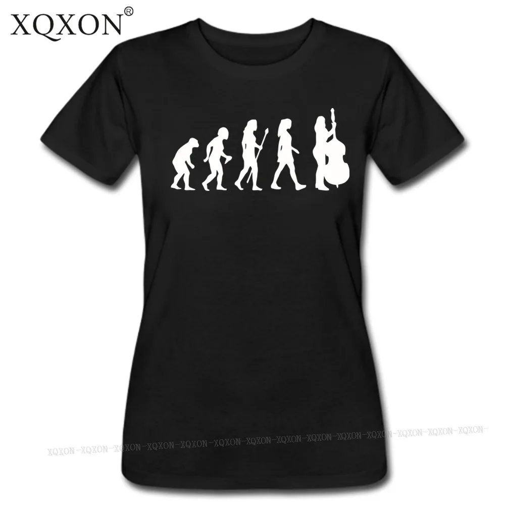 XQXON женская футболка с двойным басом Evolution летняя новая хлопковая коротким