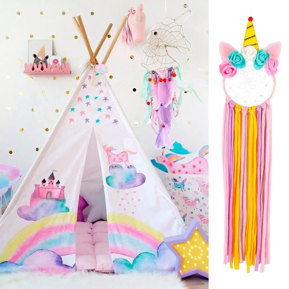

Unicorn Dream Catcher Accessories Birthday Party Decorations Kids Unicorn Party Favors Girl Baby Shower Wedding Gifts For Guests